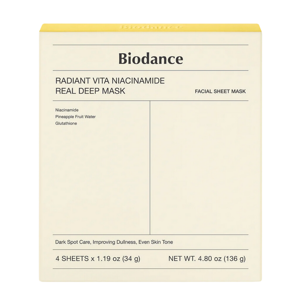 BIODANCE Radiant Vita Niacinamide Real Deep Mask 4*34g