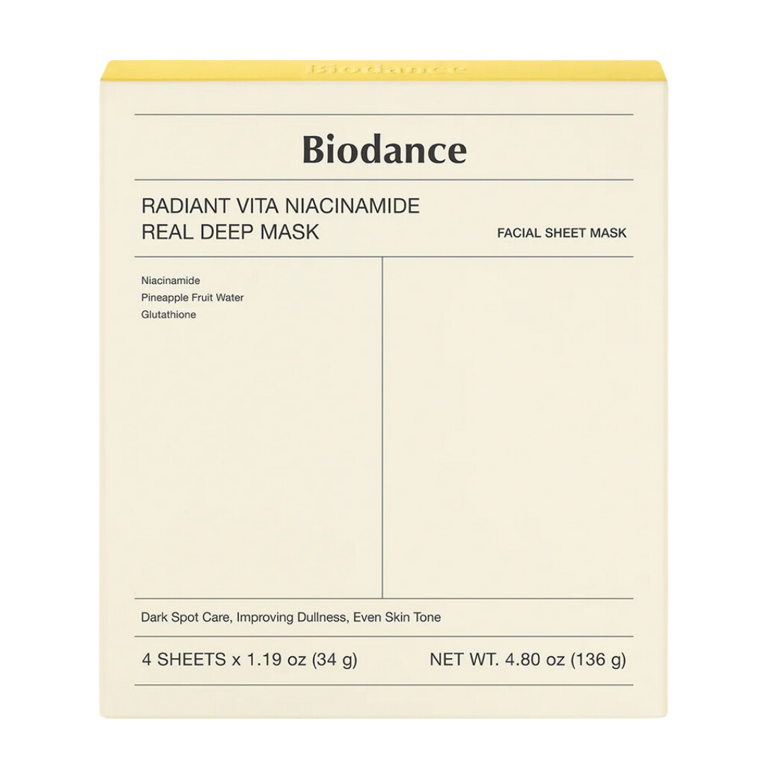 BIODANCE Radiant Vita Niacinamide Real Deep Mask 4*34g
