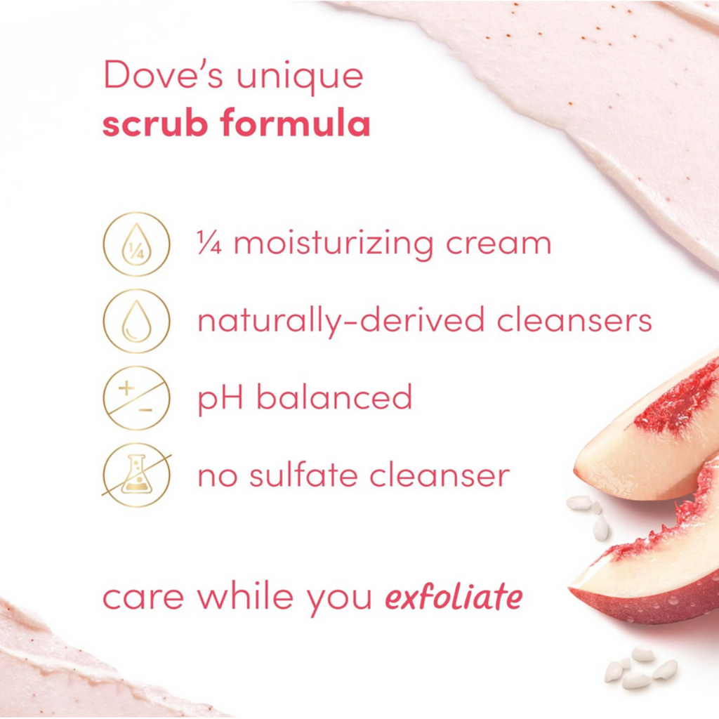 Dove Body Scrub White Peach & Crushed Rice 298g