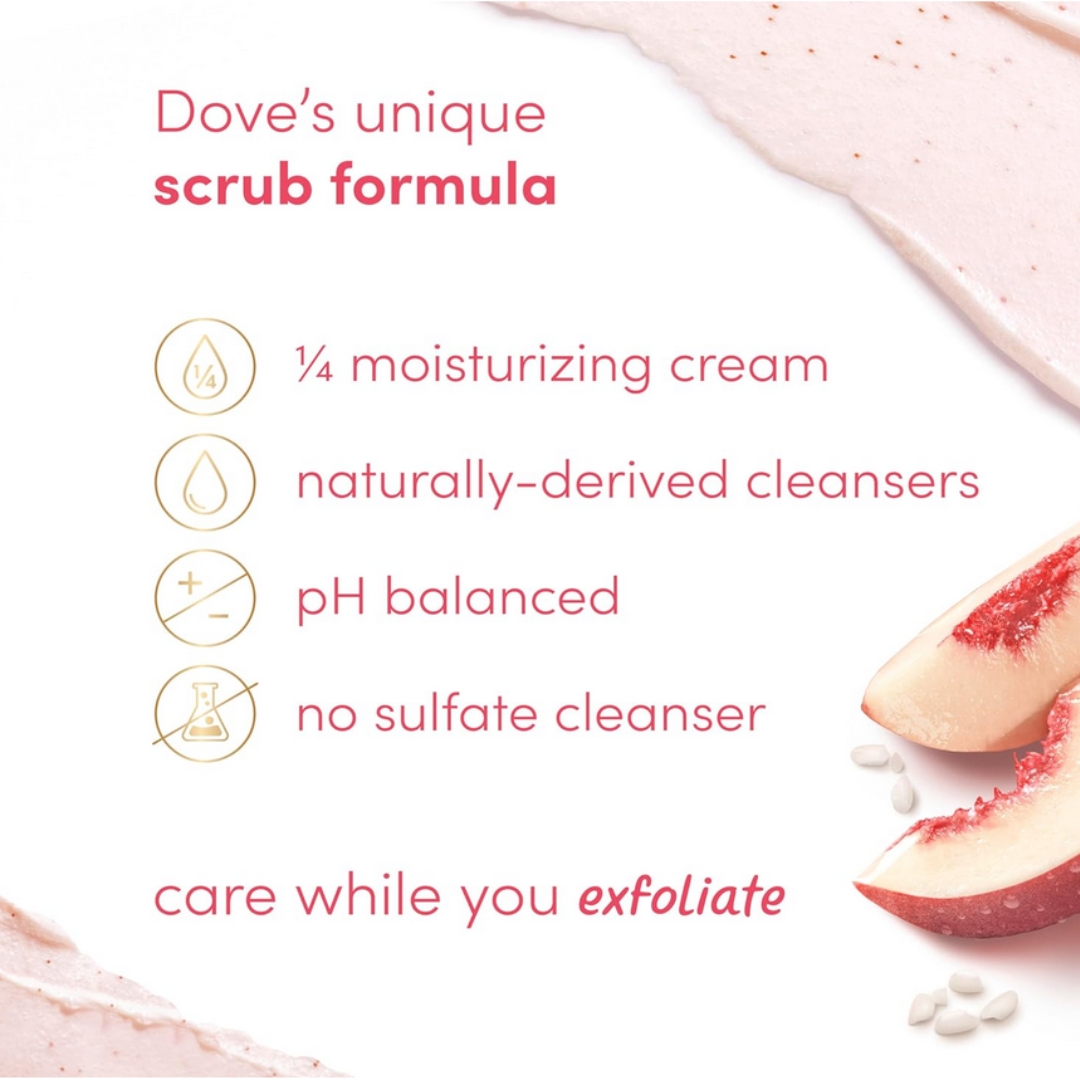 Dove Body Scrub White Peach & Crushed Rice 298g
