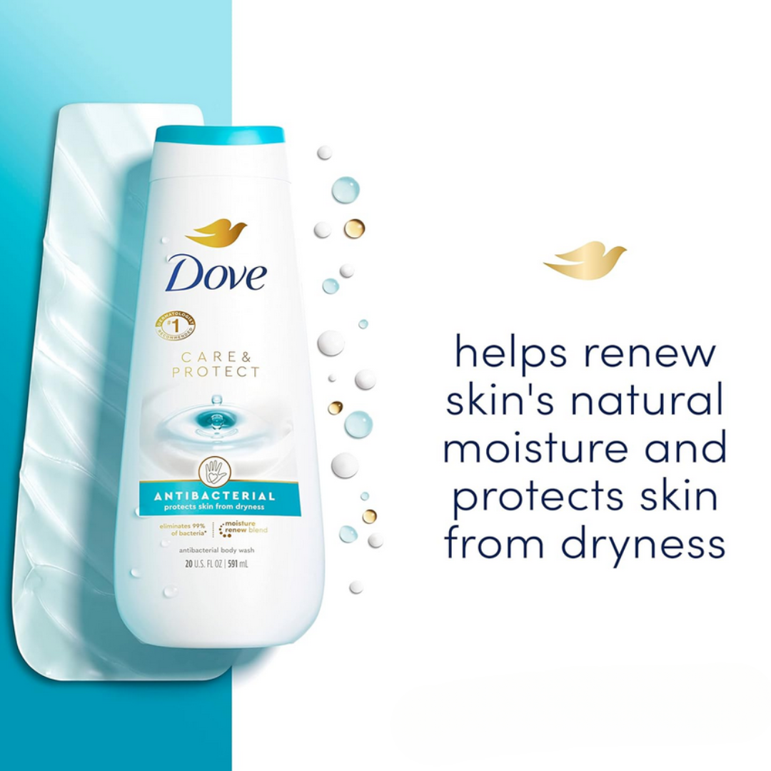 Dove Care & Protect Antibacterial Body Wash 591ml
