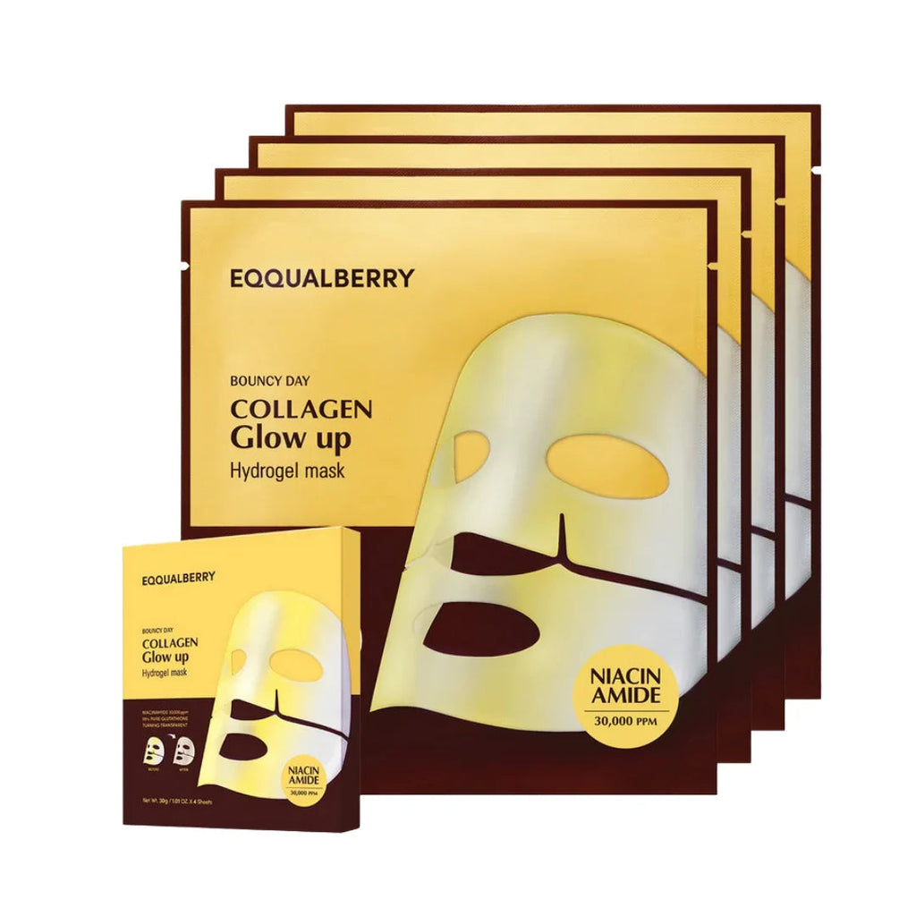 EQQUALBERRY Collagen Glow up Hydrogel Mask Set 4*30g