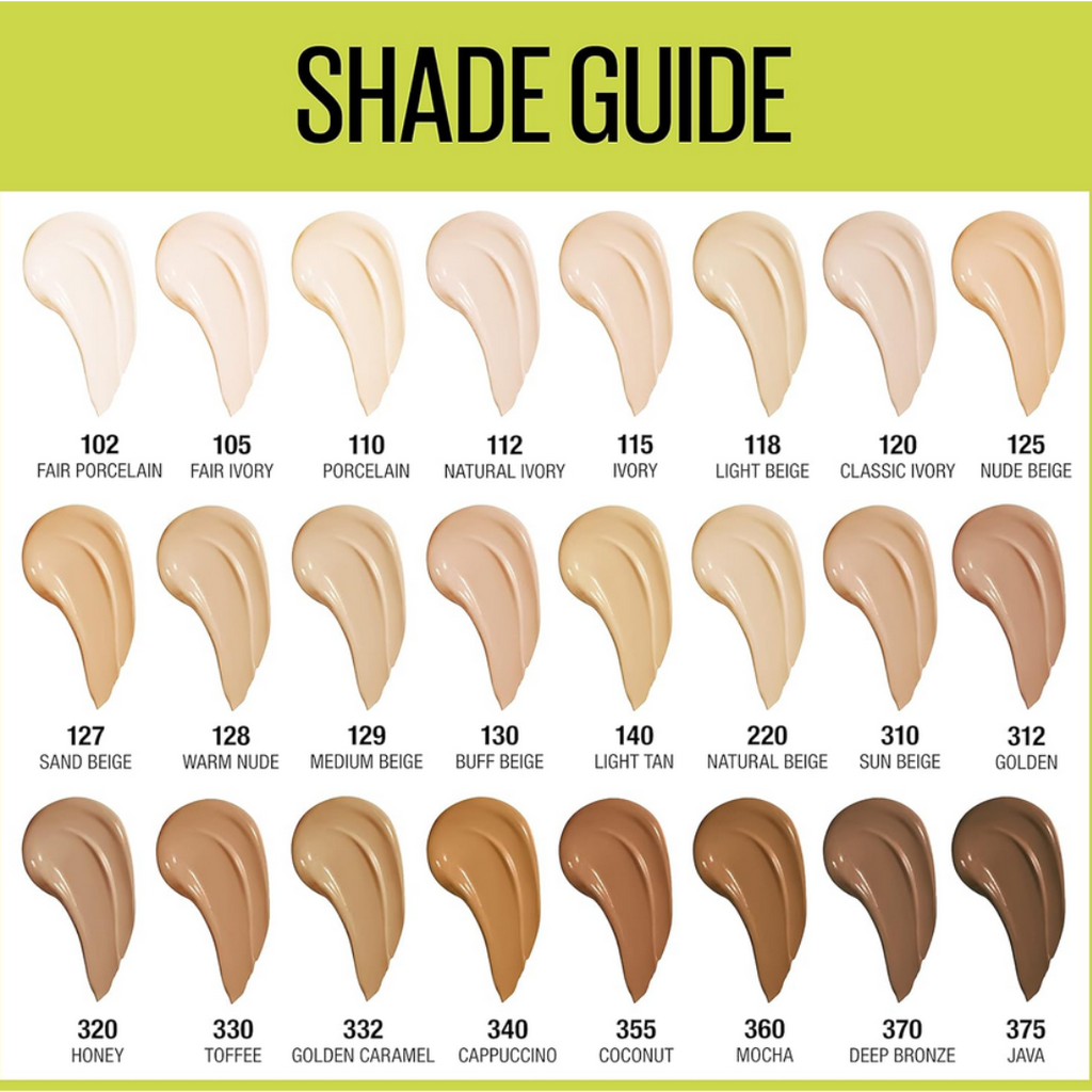 Maybelline, Super Stay Longwear Liquid Foundation, Up to 30HR Wear