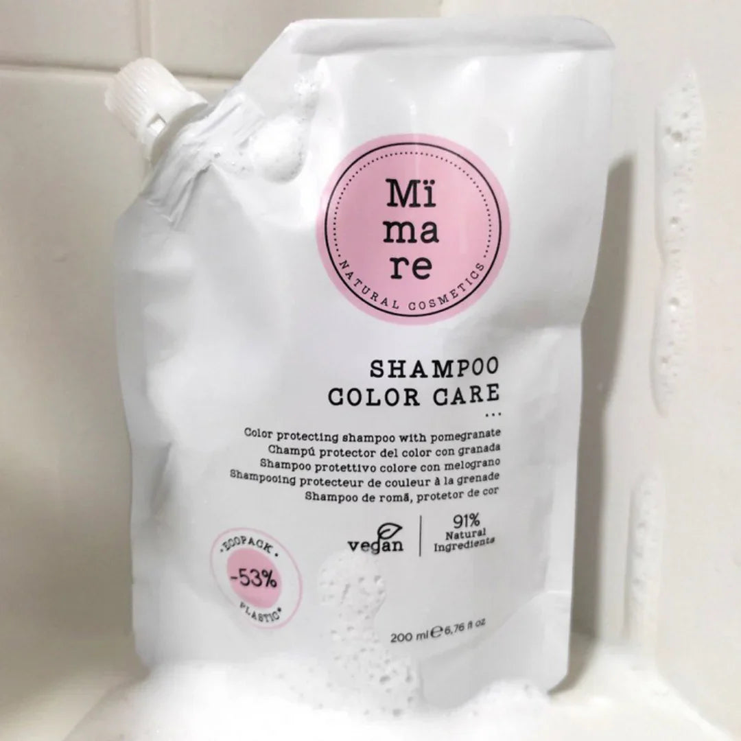 Mimare natural cosmetics Color Care shampoo pouch with pomegranate, vegan and 91% natural ingredients