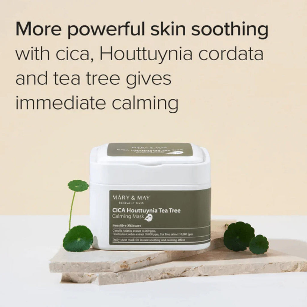 Mary&MayMary & May CICA Houttuynia Tea Tree Calming Mask 30PcsMood Arabia8809670681395