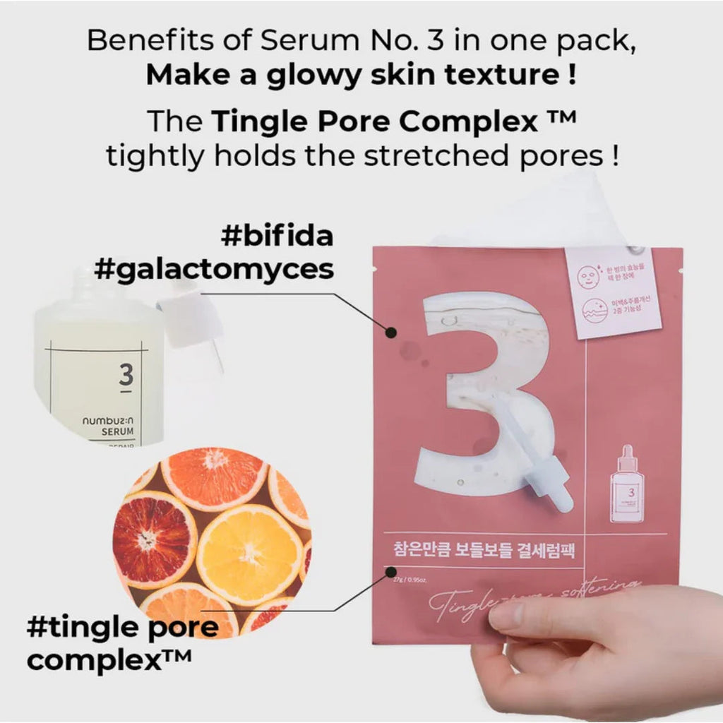 NumbuzinNo.3 Tingle-Pore Softening Sheet Mask 1PcMood Arabia8809652580272