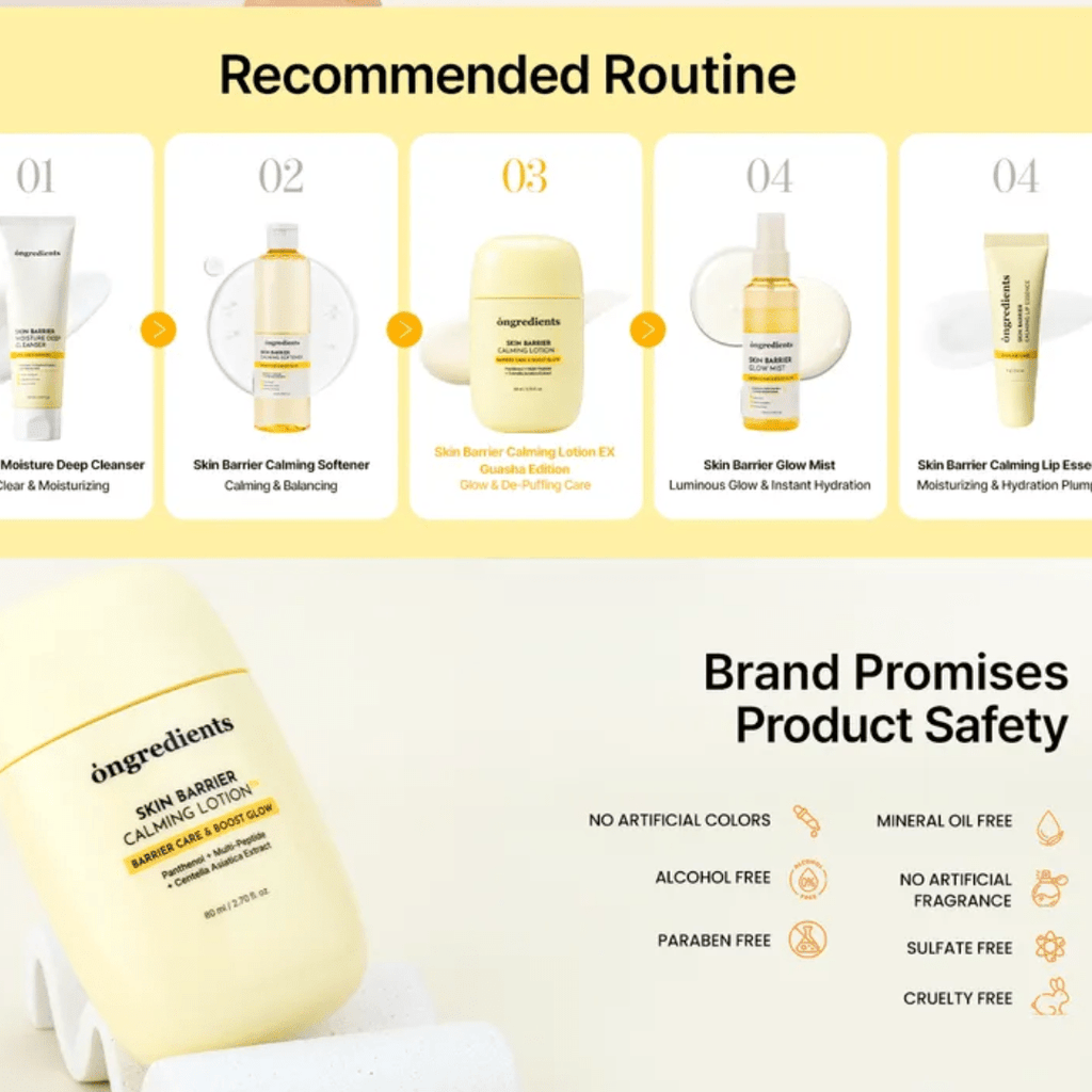 ongredientsongredients Skin Barrier Calming Lotion EX Guasha Edition 80mlMood Arabia
